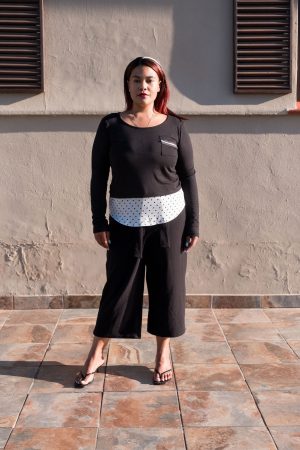 Black Polka Dot Top